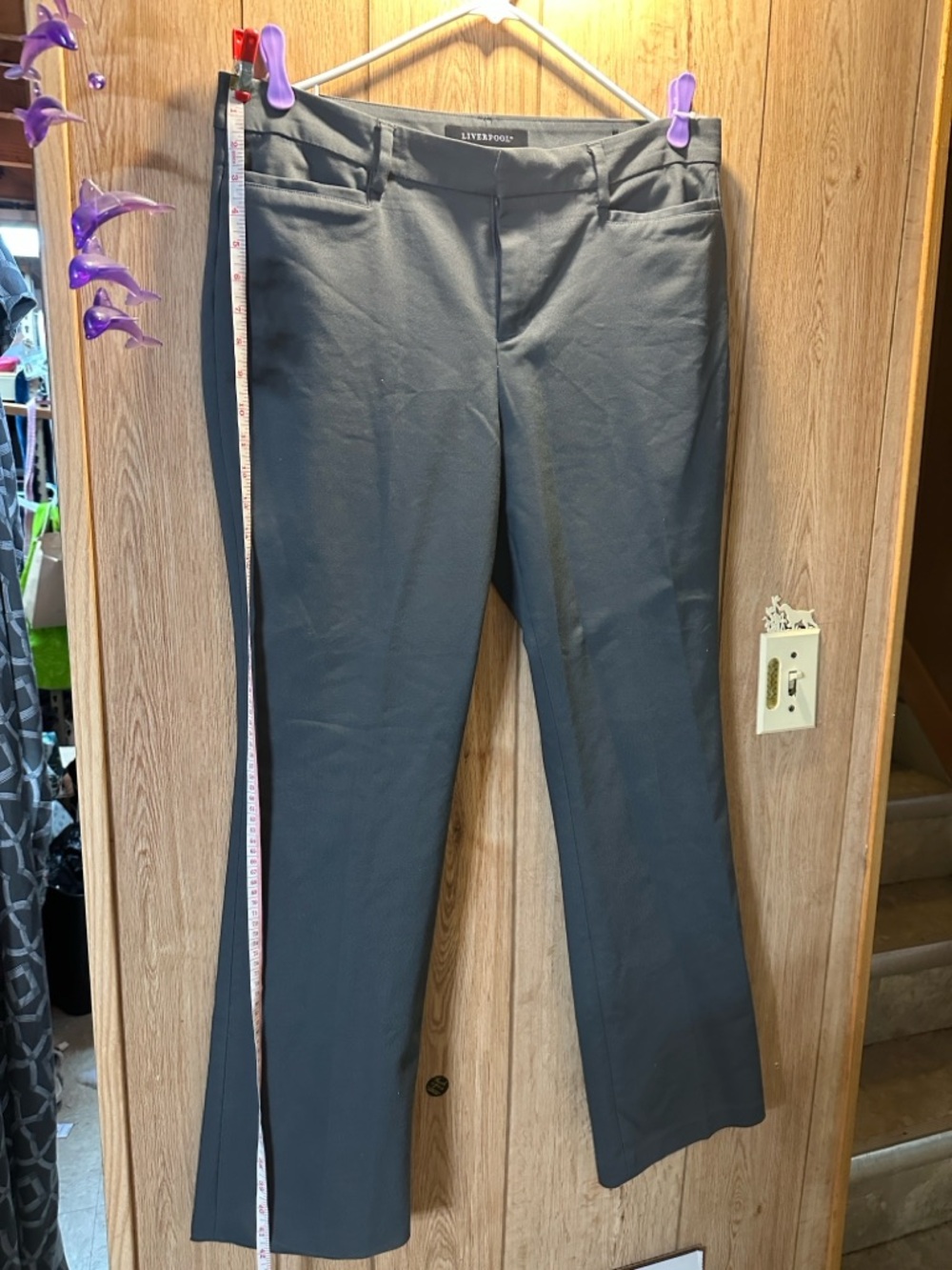 Liverpool Charcoal Pants with Black Label